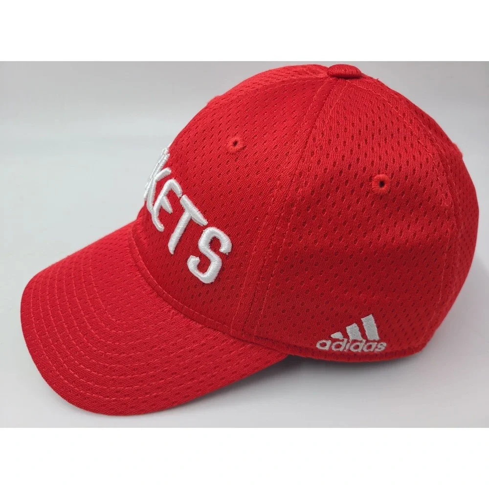 Houston Rockets‎ Adidas Flex Fitted S-M Hat Cap Dad Men Women NBA Basketball Red